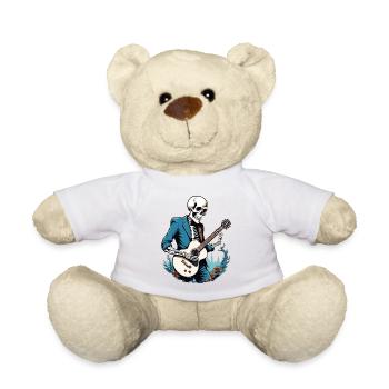 Skelett mit Gitarre - Teddy - Weiß - Vorne