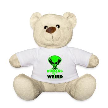 Alien, UFO, UAP, Space, Weltraum Flugobjekt - Teddy - Weiß - Vorne