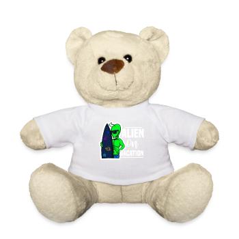 Alien, UFO, UAP, Space, Weltraum Flugobjekt - Teddy - Weiß - Vorne