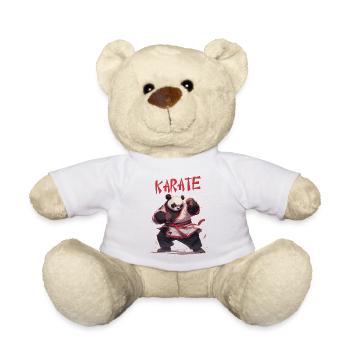 Lustiger japanischer Karate Panda Kawaii Karateka - Teddy - Weiß - Vorne