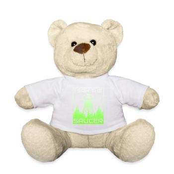 Alien, UFO, UAP, Space, Weltraum Flugobjekt - Teddy - Weiß - Vorne