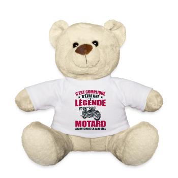 C'est Compliqué D'être Une Légende et Un Motard - Nounours - blanc - Devant