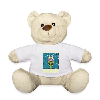 Alien, UFO, UAP, Space, Weltraum Flugobjekt - Teddy - Weiß - Vorne