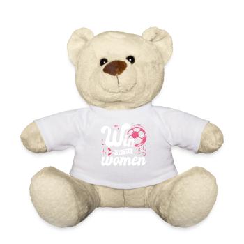 Soccer féminin, Football féminin, Football féminin - Nounours - blanc - Devant