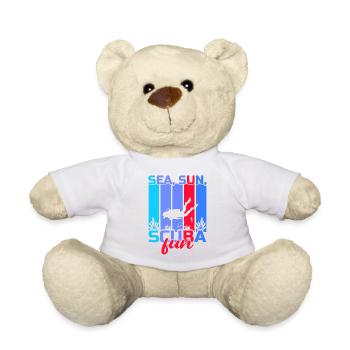 Scuba Diving, Scuba Diving, Holiday Sea Diver - Teddy Bear - white - Front