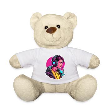 Headphones / Audio / Music / Sound / Studio / Cool - Teddy Bear - white - Front