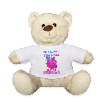 Alien, OVNI, UAP, Espace, Objet volant de l’espace - Nounours - blanc - Devant