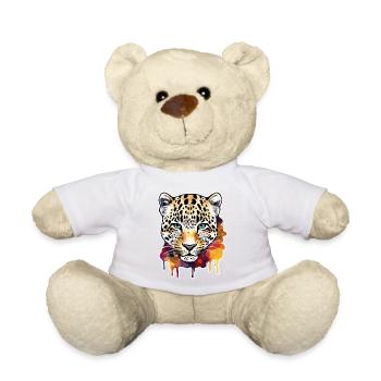 Leopard / Cheetah / Animal / Animal Print / Pattern - Teddy Bear - white - Front