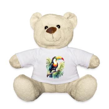 Tukan Aquarell - Teddy - Weiß - Vorne