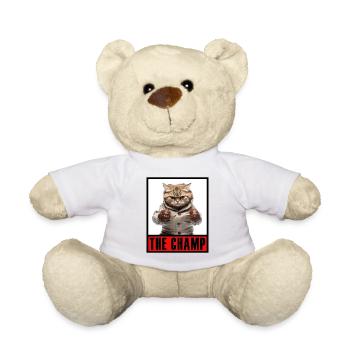 Lustige Katze Boxen Kampfsport MMA Martial Arts - Teddy - Weiß - Vorne