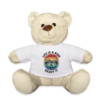 La vie est une balade, profitez-en - Nounours - blanc - Devant