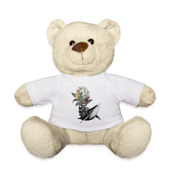 Félicitations – Grenouille, Baleine, Fleurs - Nounours - blanc - Devant
