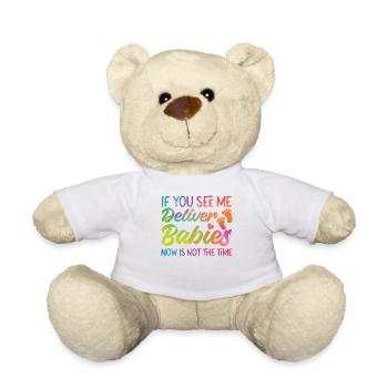 LD Labour And Delivery Nurse - Teddy Bear - white - Front