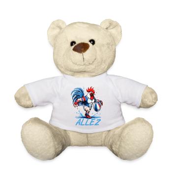 RUGBY FRANCE, sport aux couleurs bleu blanc rouge - Nounours - blanc - Devant