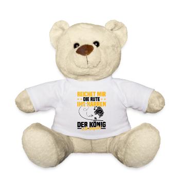 Reichet mir die rute ihr der könig will angeln! - Teddy - Weiß - Vorne