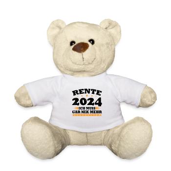 Rente 2024 Ich Muss Gar Nix Mehr - Teddy - Weiß - Vorne