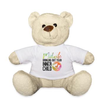 Nurse Midwife Birth Worker Pun - Teddy Bear - white - Front