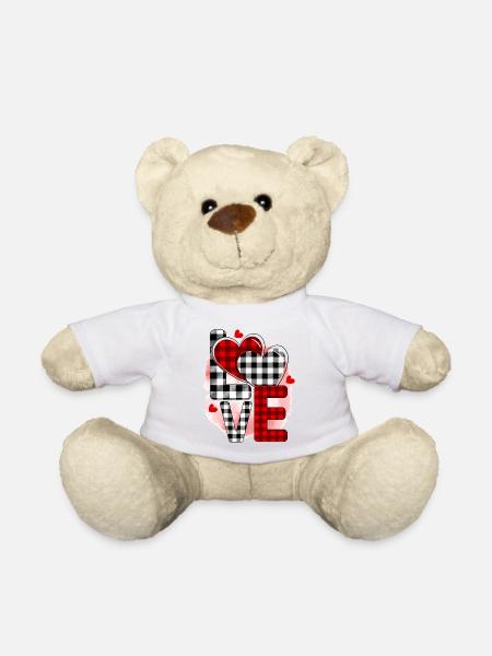 Amour Saint-Valentin - Nounours - blanc