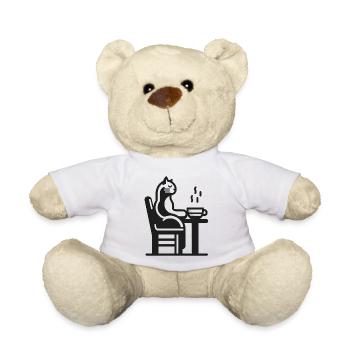 Kaffe-Katze - Teddy - Weiß - Vorne