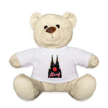 Carnaval Kölle Alaaf à la cathédrale de Cologne - Nounours - blanc - Devant
