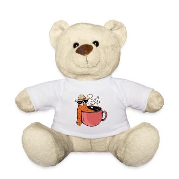 Monday Morning Sloth Coffee Break Tea Indulgence - Teddy Bear - white - Front