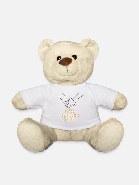 Valentinstag - Für immer eins - Teddy - Weiß