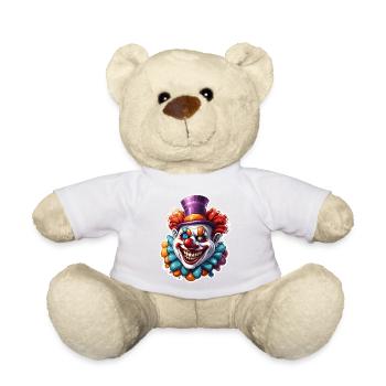 Horreur Clown / Cirque / Drôle / Spectacle / Halloween - Nounours - blanc - Devant