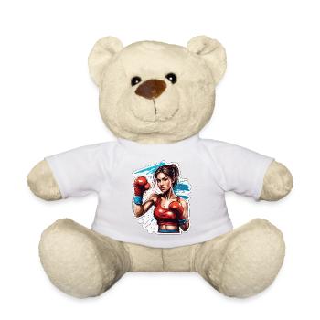 Boxer / Sport / Fight / Arena / Boxing Ring / Fists - Teddy Bear - white - Front