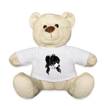 Girls Glasses Cool Sunglasses Kid Teens - Teddy Bear - white - Front