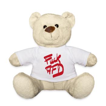 FCK AFD red - Teddy Bear - white - Front