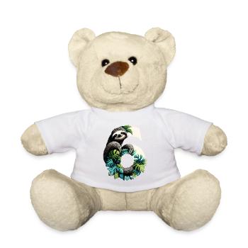6 ans paresseux 6e cadeau d’anniversaire - Nounours - blanc - Devant