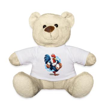 Rugby France Coq Ballon De Rugby Joueur Fan De Sport - Nounours - blanc - Devant