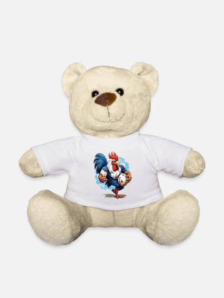 Rugby France Coq Ballon De Rugby Joueur Fan De Sport - Nounours - blanc