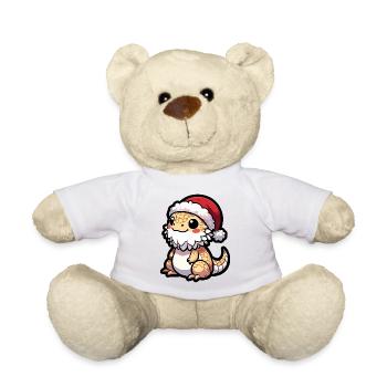 Mignon dragon barbu Noël - Nounours - blanc - Devant