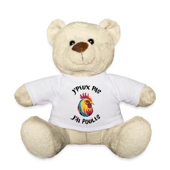 J'peux pas j'ai poules ! - Nounours - blanc - Devant