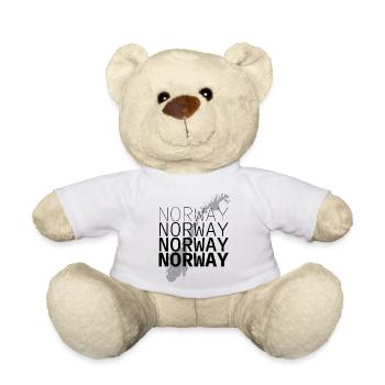 Norvège quatre lettrages - Nounours - blanc - Devant