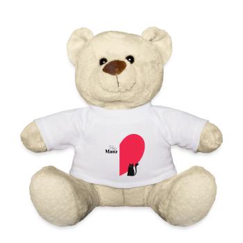 Partnershirt Herr Mauz Kater auf halbem Herz - Teddy - Weiß - Vorne