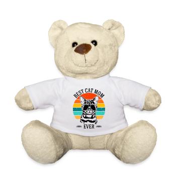 Meilleure maman de chat de tous les temps Bengal chat chats Wilsigns - Nounours - blanc - Devant