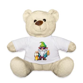 Gartenzwerg / Märchenland / Kobold / Gnom / Logo - Teddy - Weiß - Vorne