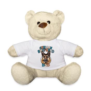 German Shepherd Dad Dogs Dog Father's Day Wilsigns - Teddy Bear - white - Front