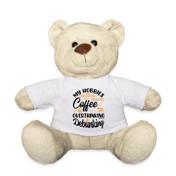 Mimikama Hobbies Coffee Overthinking Debunking - Teddy - Weiß - Vorne