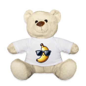Cool banana with sunglasses design - Teddy Bear - white - Front