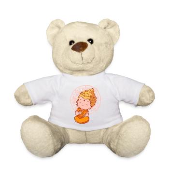 Buddha Monk Namaste Buddhism I Gift - Teddy Bear - white - Front