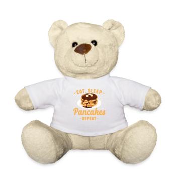 Les enfants amoureux des crêpes mangent le sommeil - Nounours - blanc - Devant