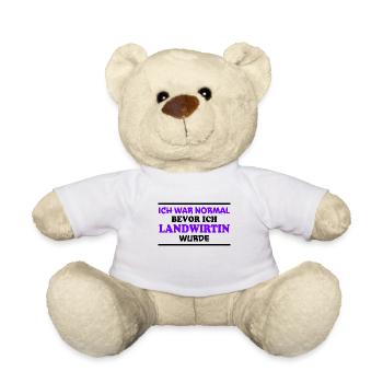 Landwirtin Spruch Fun Lustiges Landwirtin Geschenk - Teddy - Weiß - Vorne