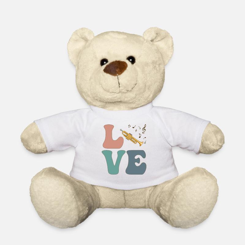 LIEBE Trompeter Spieler Instrument Trompeter - Teddy - Weiß