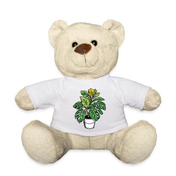 Plante d’intérieur / Plante en pot / Décoration / Pot - Nounours - blanc - Devant