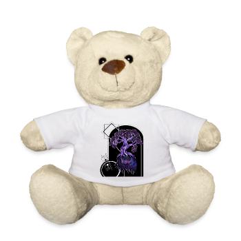 Mystic Tree – Spiritual Illustration - Teddy Bear - white - Front