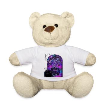 Spiritual Tree – Geometric Art - Teddy Bear - white - Front