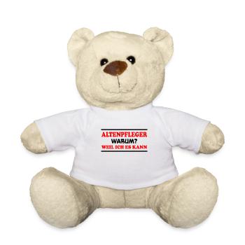 Altenpfleger Spruch Lustiges Altenpfleger Geschenk - Teddy - Weiß - Vorne
